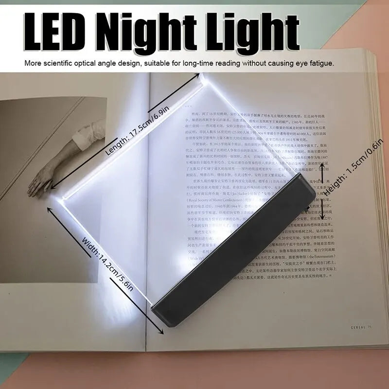 LED Night Reading Light -Reading eye protection with rechargeable AAA battery