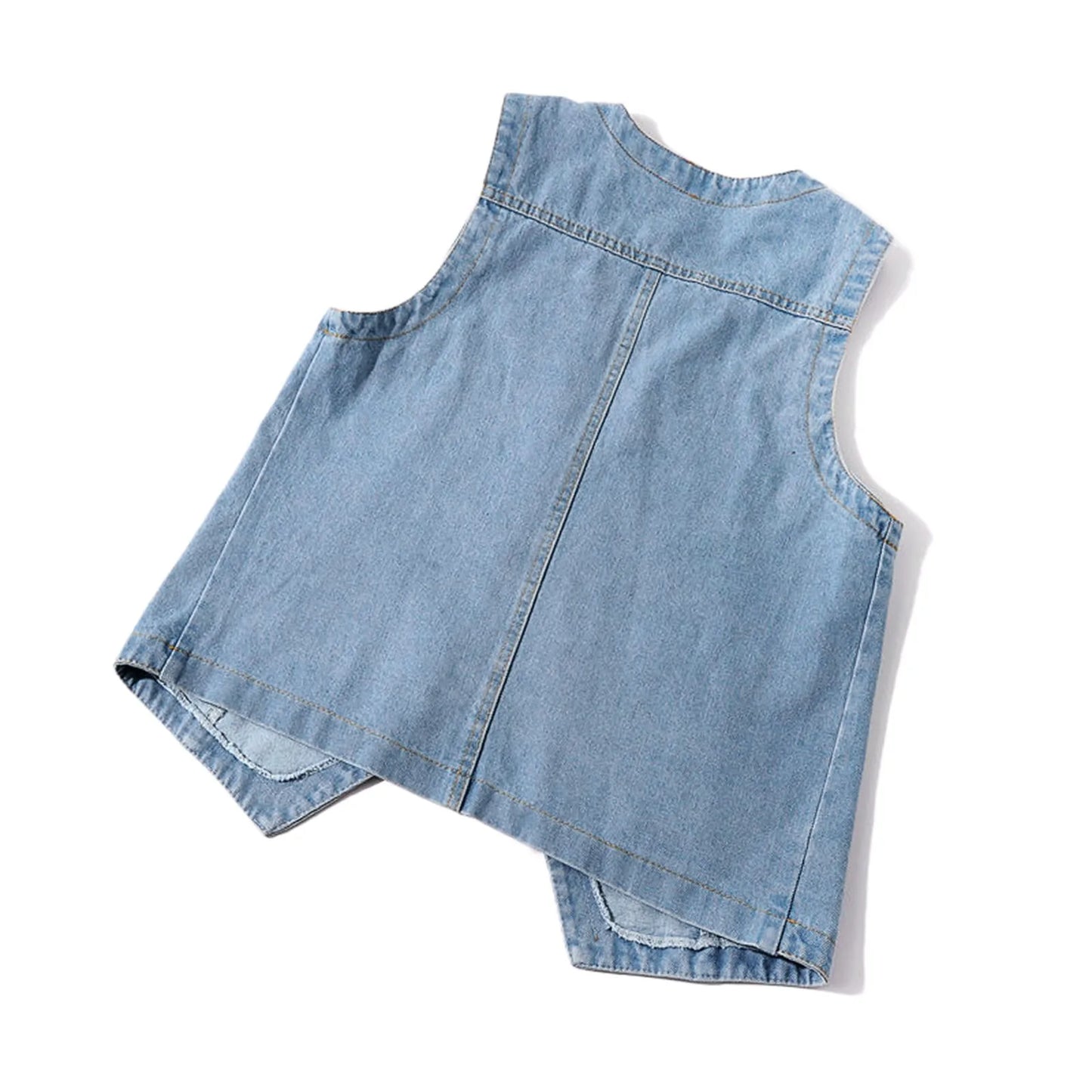 Tara's Casual, Trendy, Stylish, Waistline, Cotton, Denim, Pockets, Jeans Vest