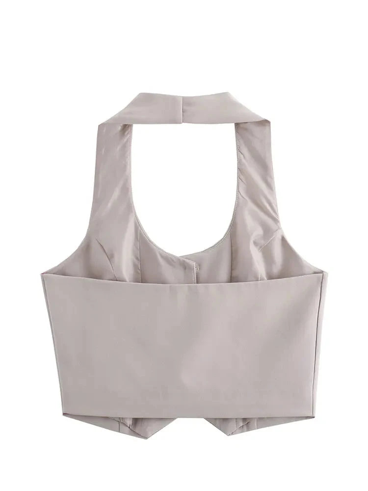 Linda's Cropped Vest Set