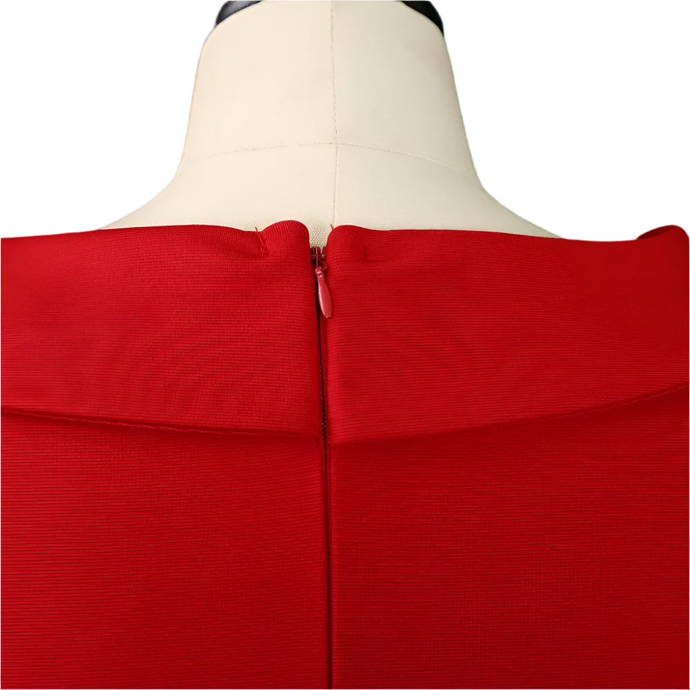 Ivanka's Solid color, Sheath, 3/4 Sleeves, Trendy, Stylish, Formal, Elegant, Midi, Office Dress