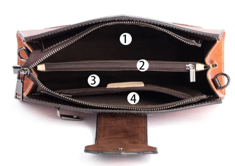 Lydia's Retro, Vintage, Genuine Leather, Trendy, Stylish, Handmade, Crossbody, Shoulder Bag