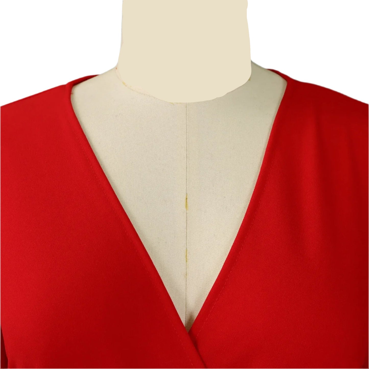 Liz's Plus size, stylish, trendy, Pleated, Temperament, V-Neck, Midi, Office Dress