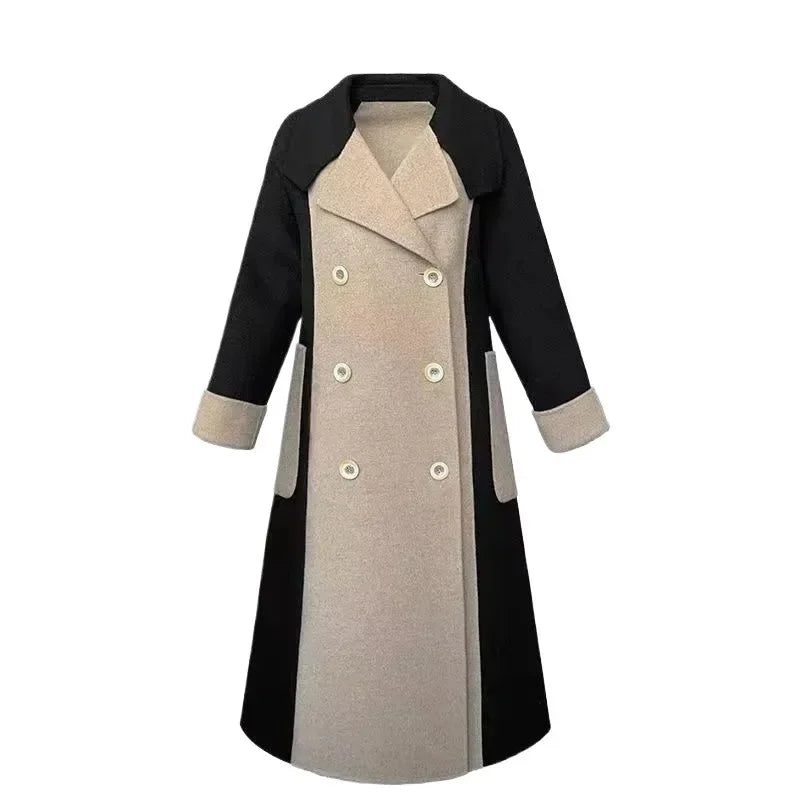 Lana's Winter, Trendy, Stylish, Vintage, Long, Double color, Woolen Coat