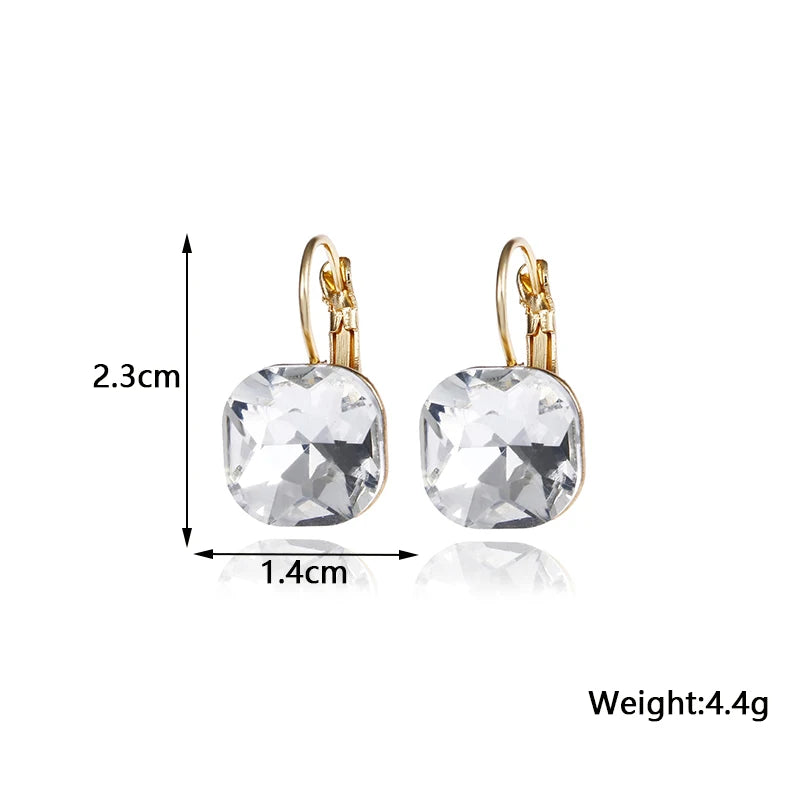 Nadia's Silver Crystal Earrings