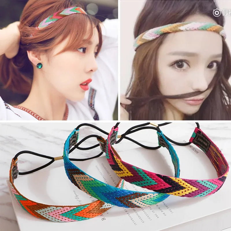 Gift, Boho, Elastic, Colorful, Hairband