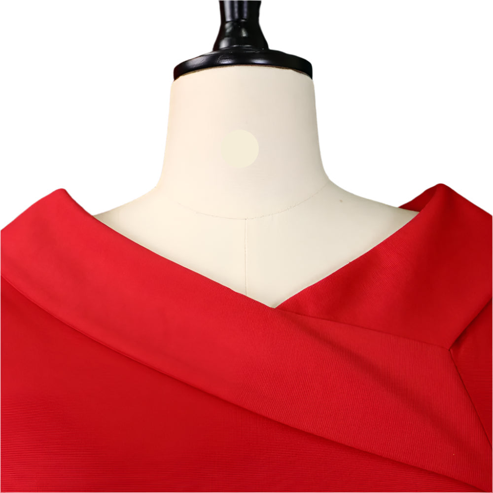 Ivanka's Solid color, Sheath, 3/4 Sleeves, Trendy, Stylish, Formal, Elegant, Midi, Office Dress