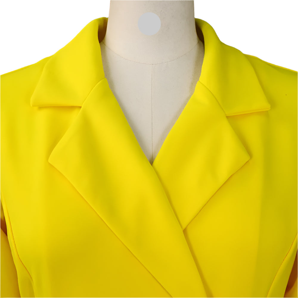 Stacey's Trendy, Stylish, Vintage, Pleated, On Knee, 3/r Sleeves, Solid Color, Office Dress