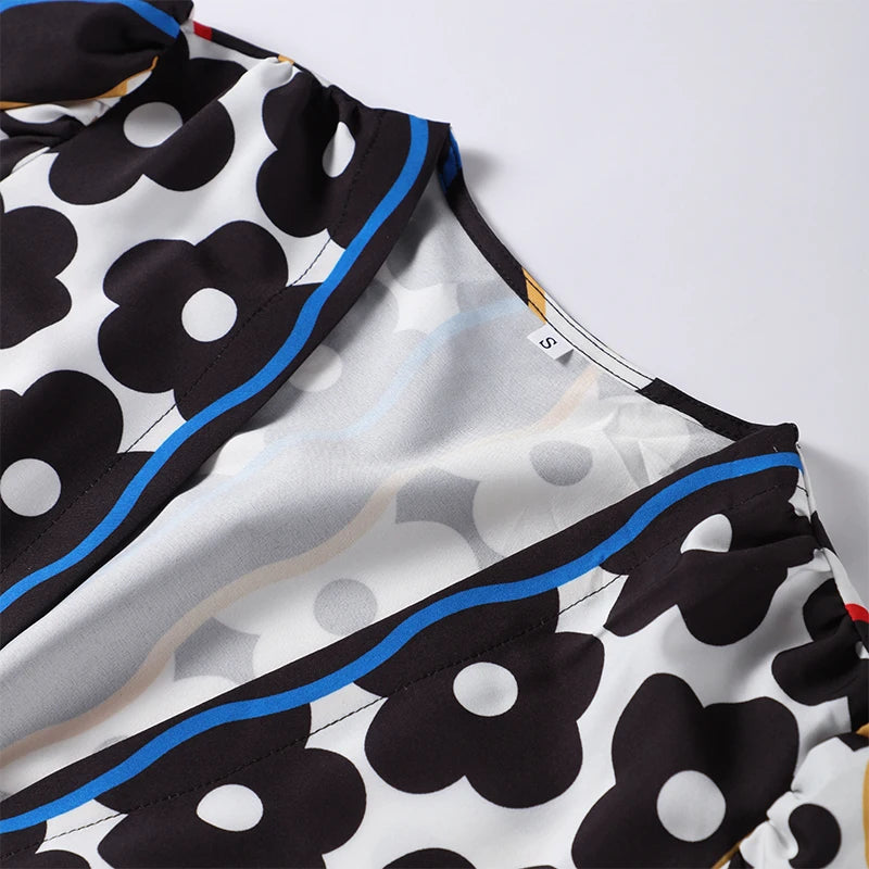 Carmen's Boho, Printed, Deep V-Neck, Long Sleeves, Summer, Stylish, Trendy, Long Dress