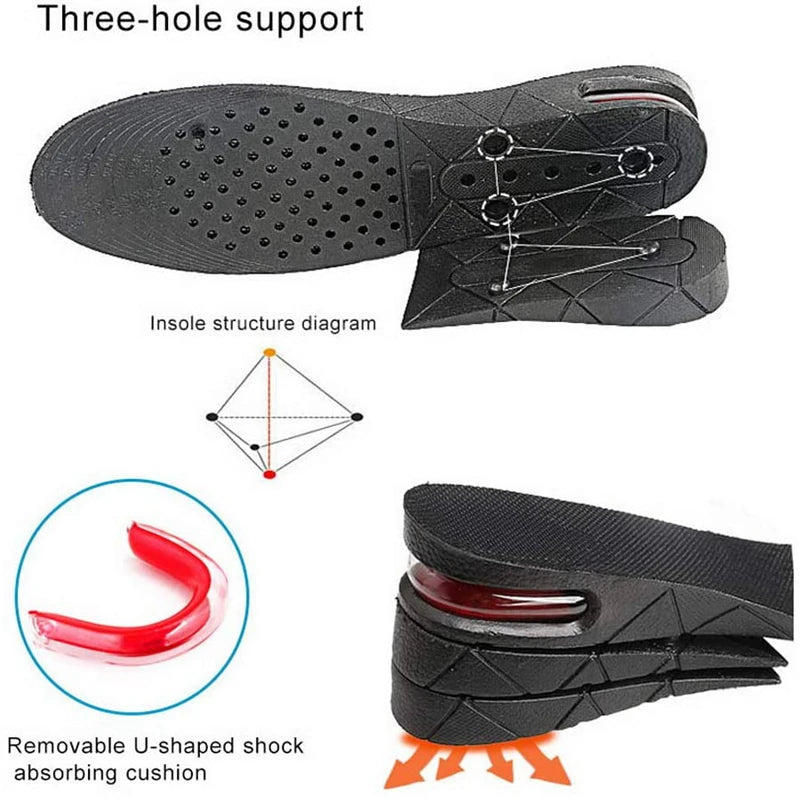 Unisex, Hight Increase, Insoles Cushion (3-9 cm)