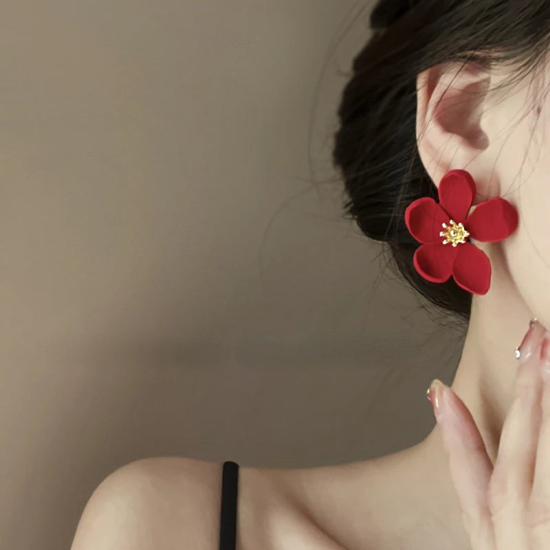 Dima's Metal Floral Earrings