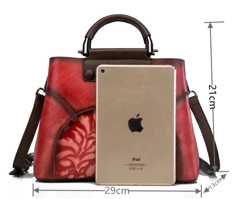 Helen's Retro, Vintage, Genuine Leather, Trendy, Stylish, Handmade, Shoulder Bag