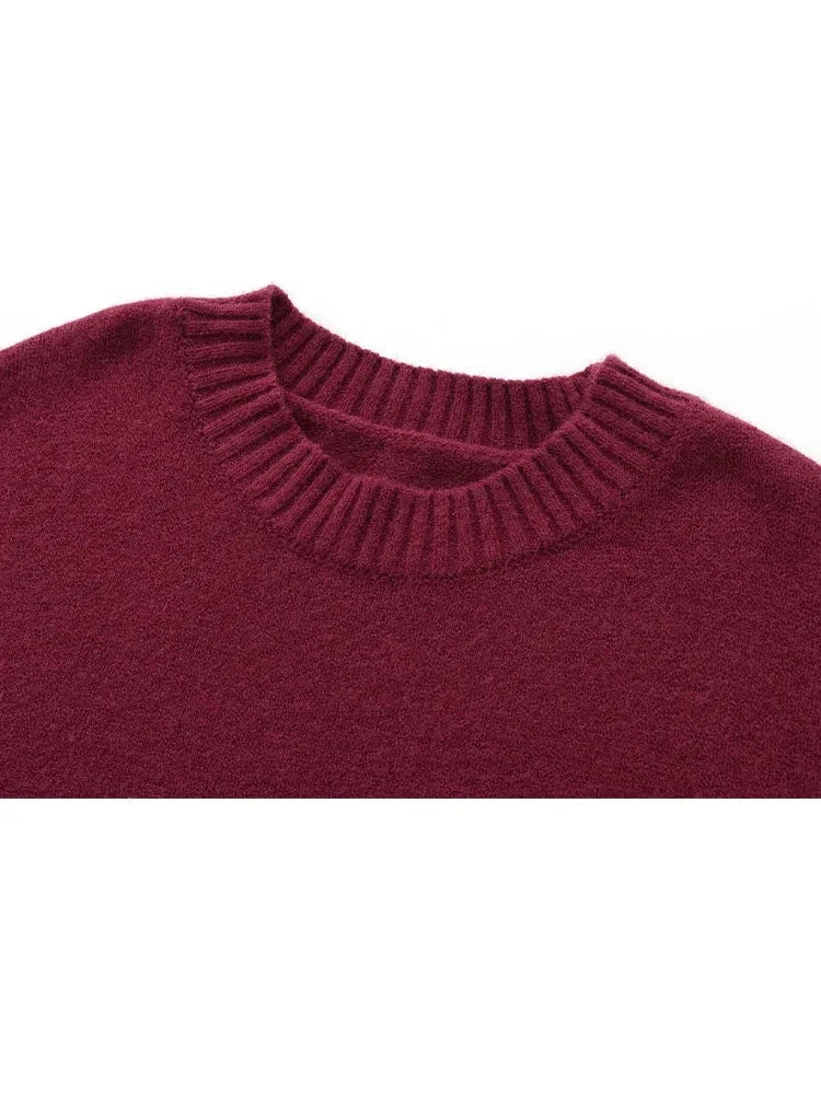 Jane's Casual, Knitted, Pullover, Round Neck, Loose, Over Size, Trendy, Stylish Sweater