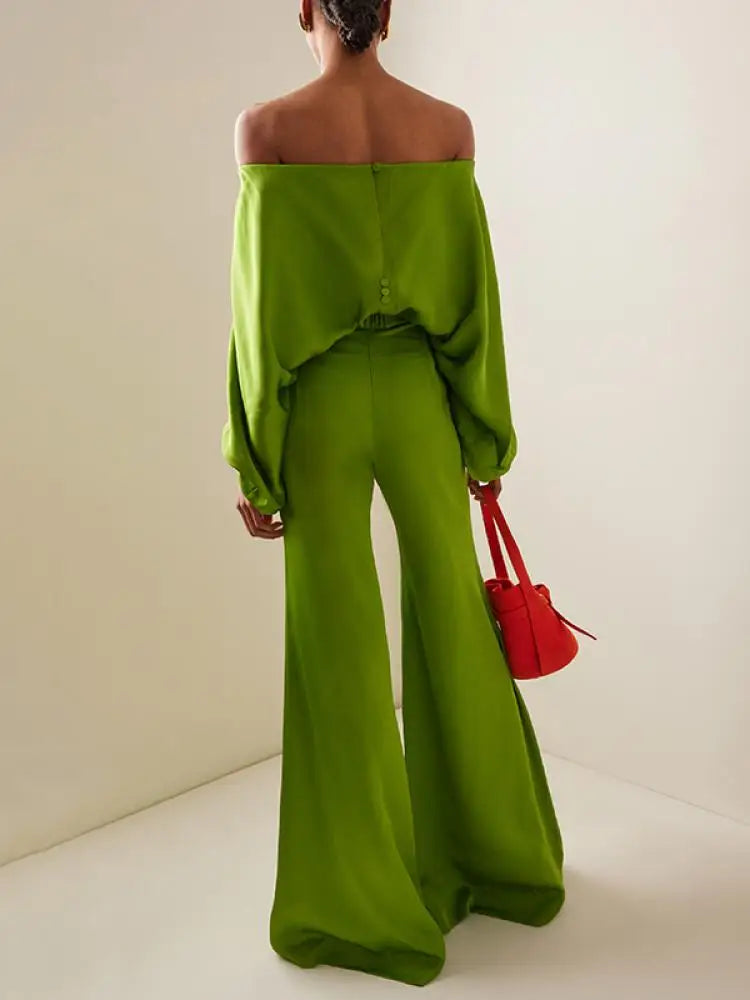 Avery's high-waist wide leg loose cocktail pants