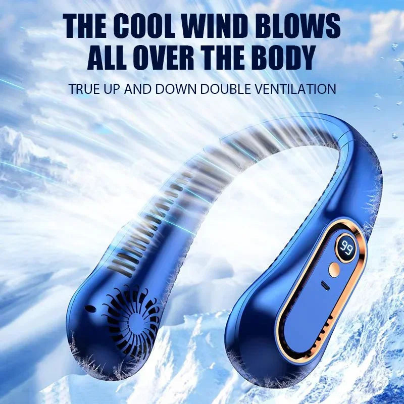 Neck Mini Fan- with rechargeable Li battery - 2000 mAh