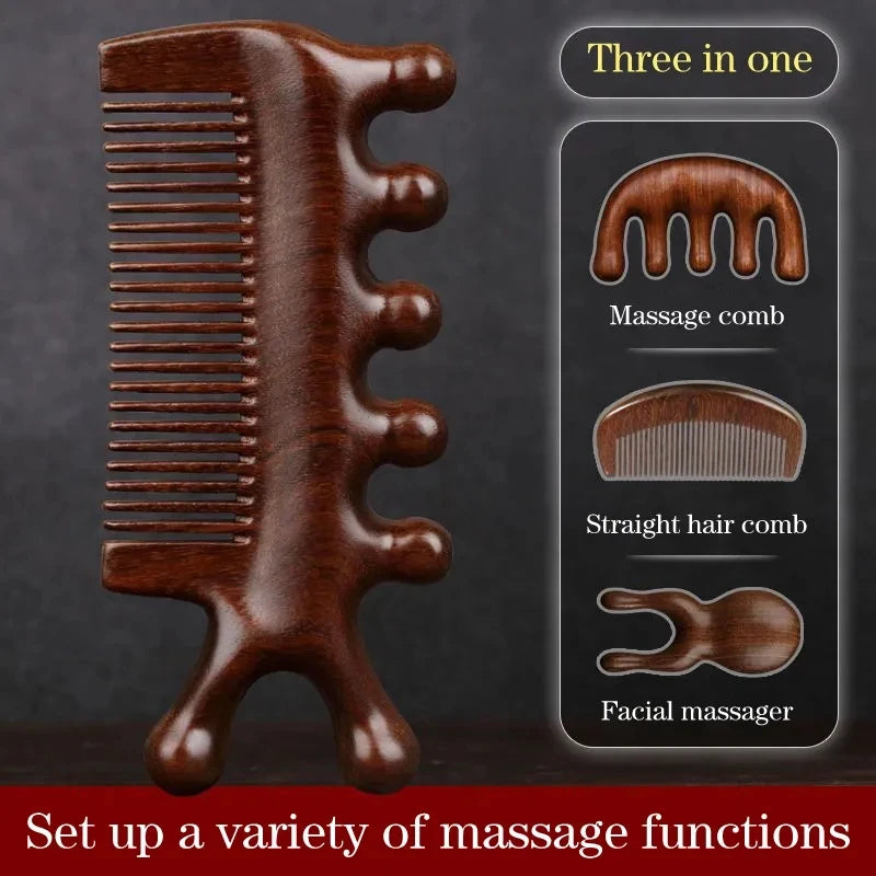 Maria's Wooden, Scalp ,Face, Nose, Eye Massage comb