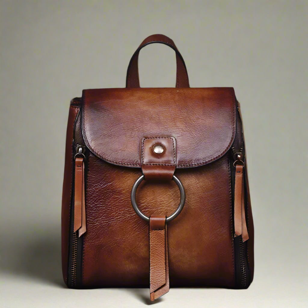 Charlie's Retro, Vintage, Genuine Leather, Trendy, Stylish, Handmade, backpack Bag