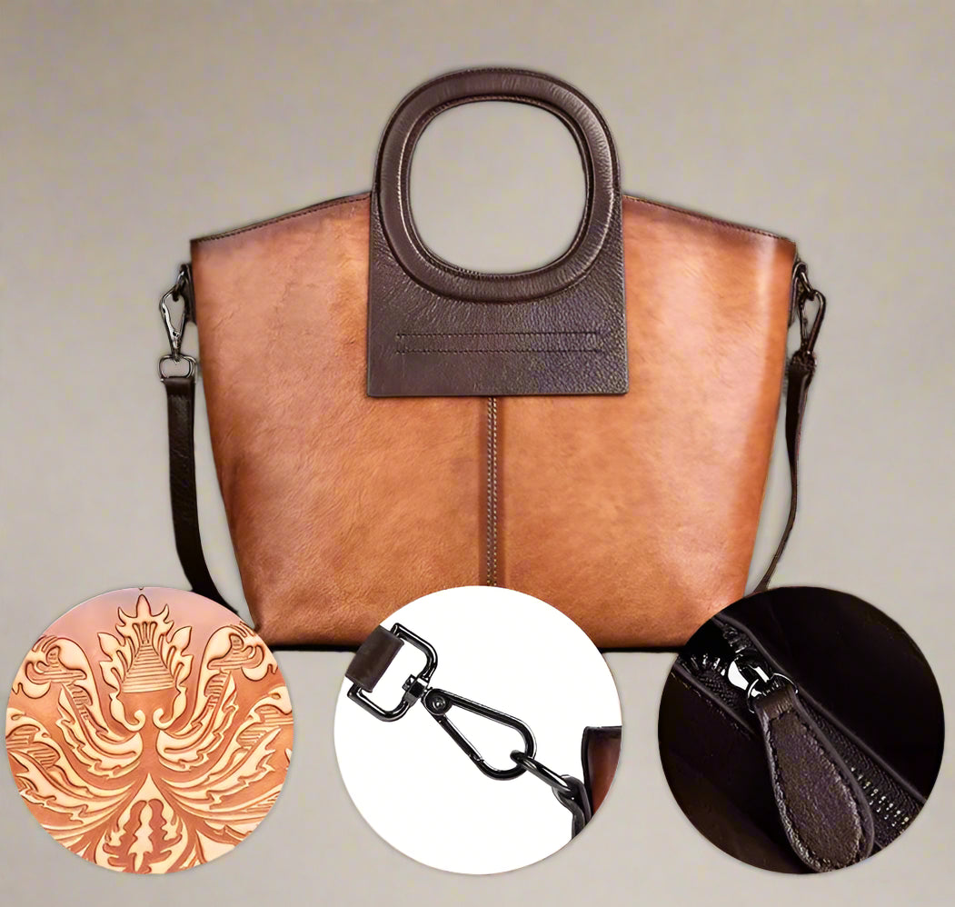 Vienna's Retro, Vintage, Genuine Leather, Trendy, Stylish, Handmade, Shoulder Bag