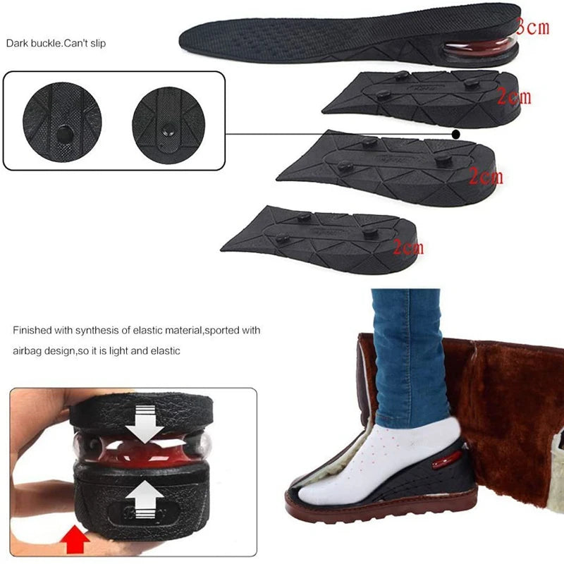 Unisex, Hight Increase, Insoles Cushion (3-9 cm)