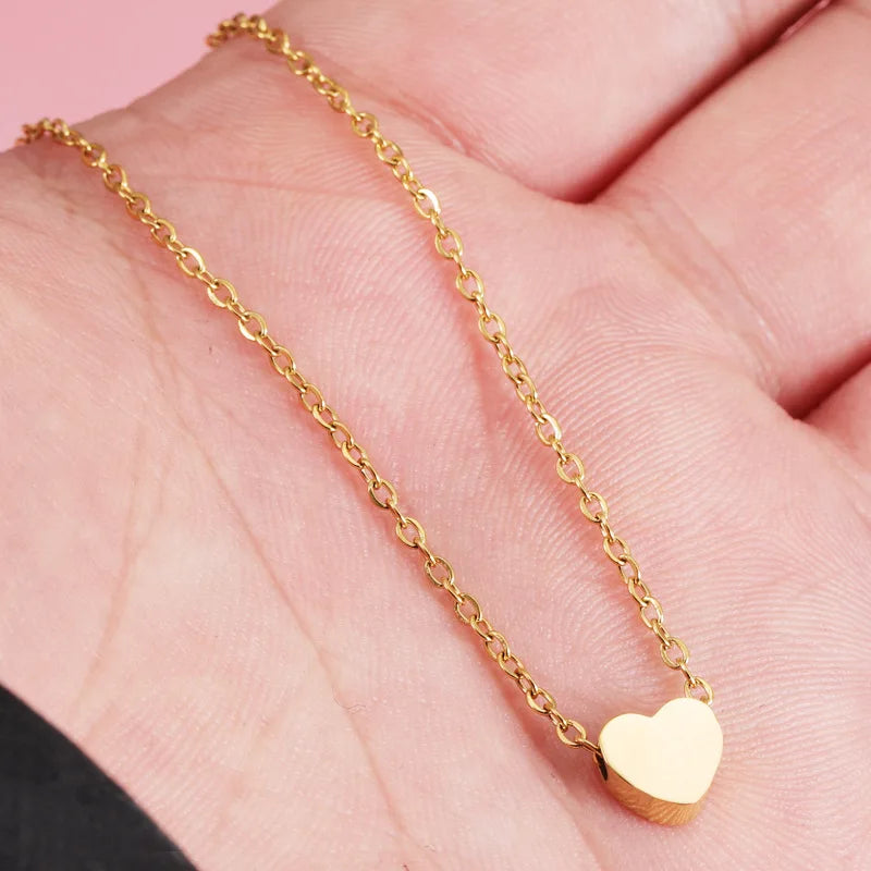 Gift, Stylish, Elegant, Trendy, Tiny Heart Necklace