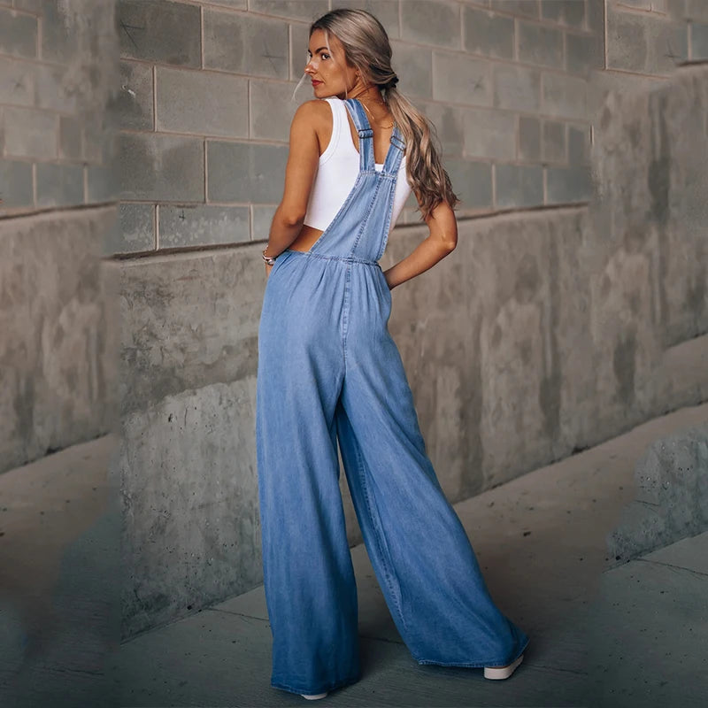 Julia's Loose Denim Jumpsuit