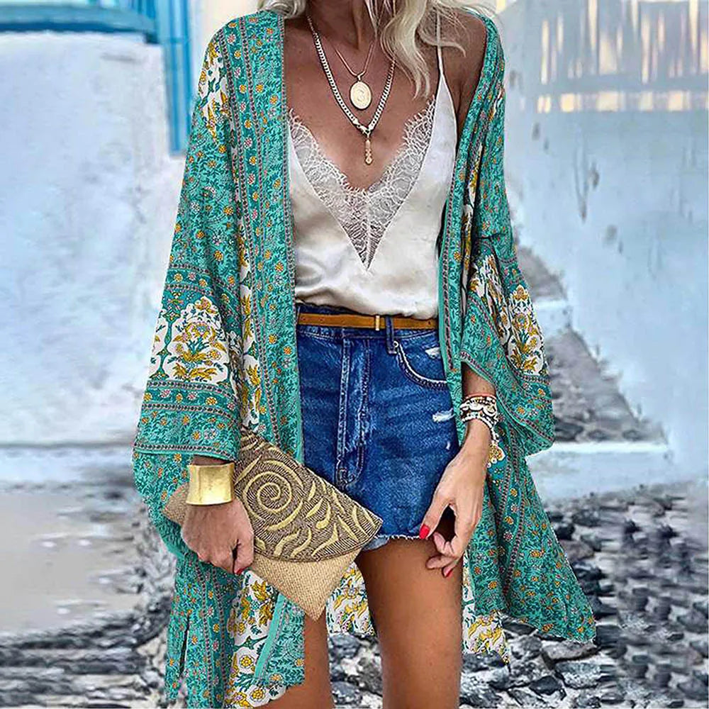 Veronica's boho open loose kimono