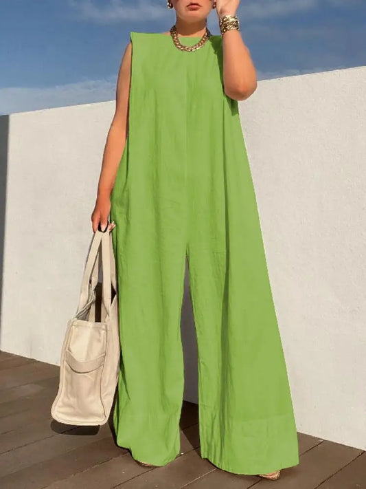 Huda's Loose Long Sleeveless Jumpsuit