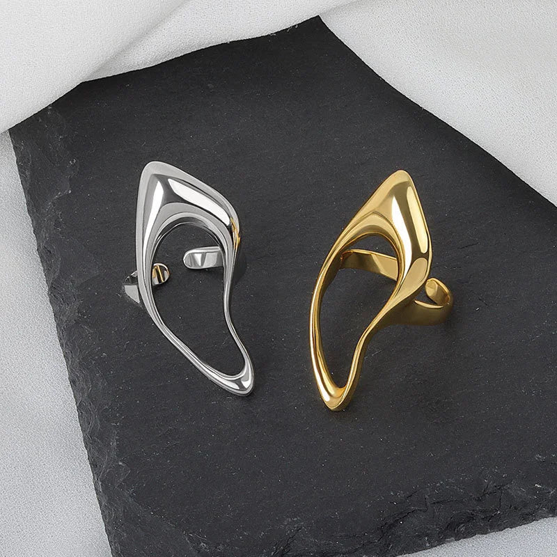 Zoe's Modern Design Brass Adjustable Rings