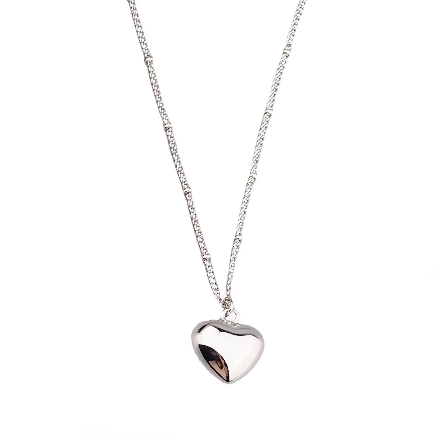 Gift, 925 Silver, Heart Chain Choker, Trendy, Stylish, Fine Necklace