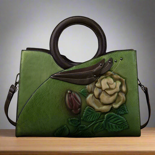 Whitney's Retro, Vintage, Genuine Leather, Trendy, Stylish, Handmade, Shoulder Bag