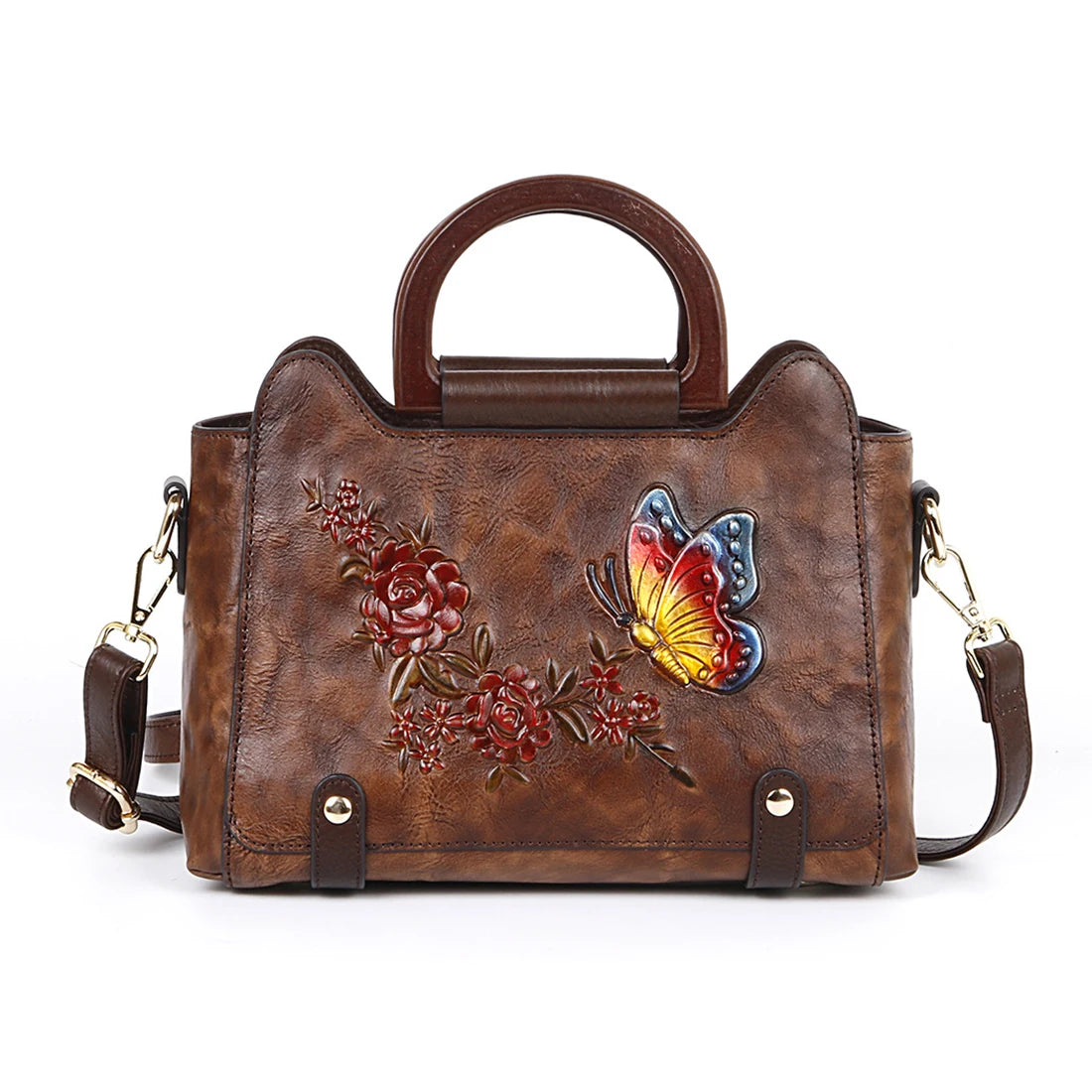 Huda's Retro, Vintage, Genuine Leather, Trendy, Stylish, Handmade, Shoulder Bag