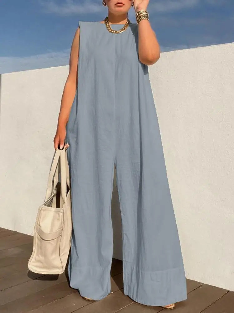 Huda's Loose Long Sleeveless Jumpsuit