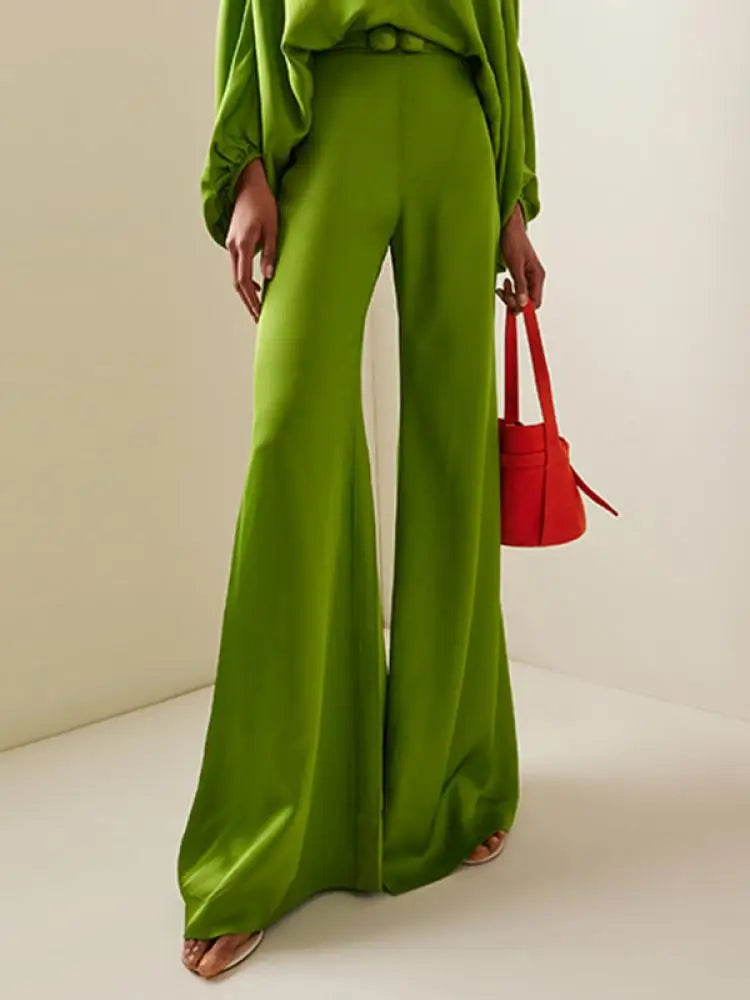 Avery's high-waist wide leg loose cocktail pants