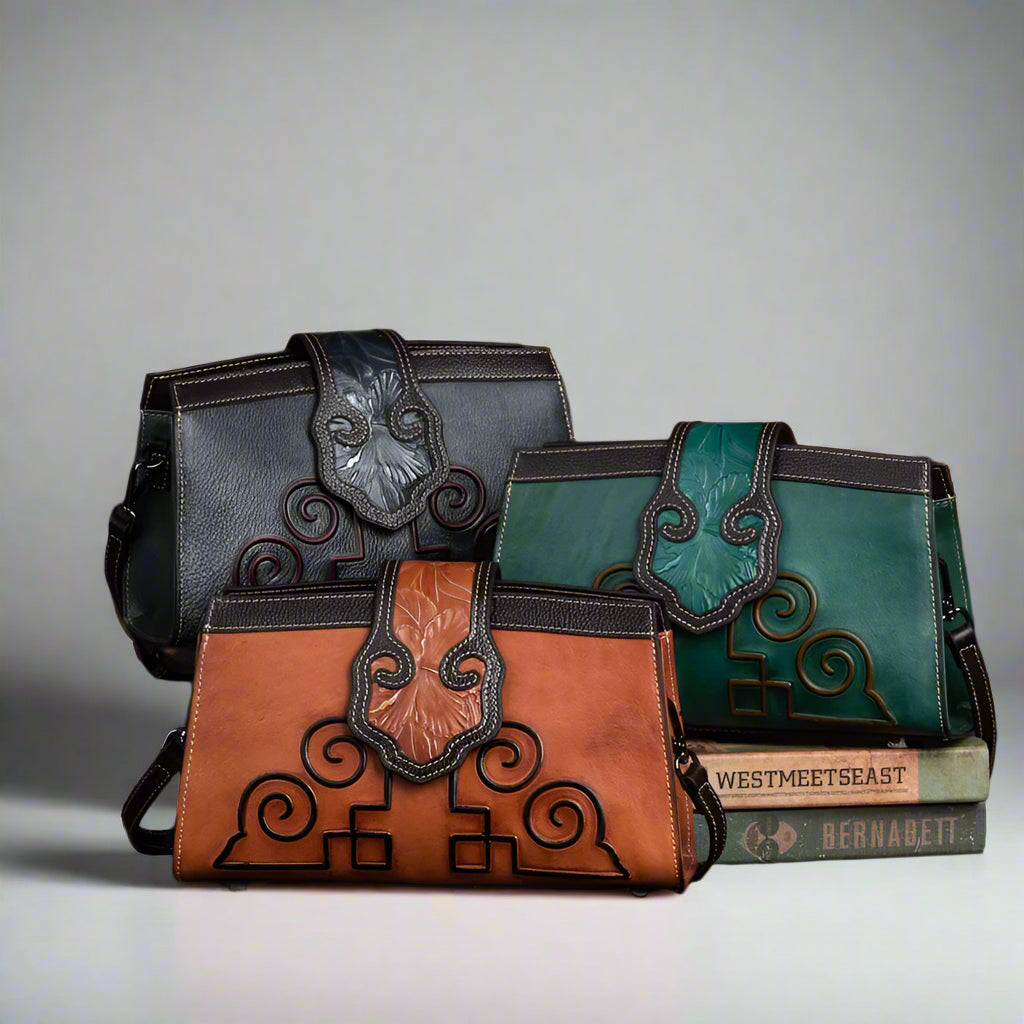 Lydia's Retro, Vintage, Genuine Leather, Trendy, Stylish, Handmade, Crossbody, Shoulder Bag