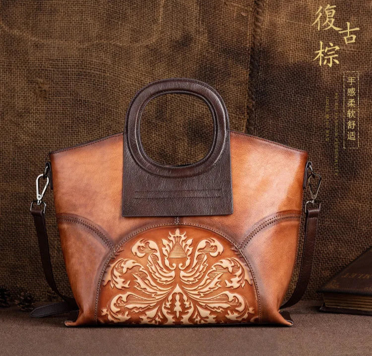 Vienna's Retro, Vintage, Genuine Leather, Trendy, Stylish, Handmade, Shoulder Bag