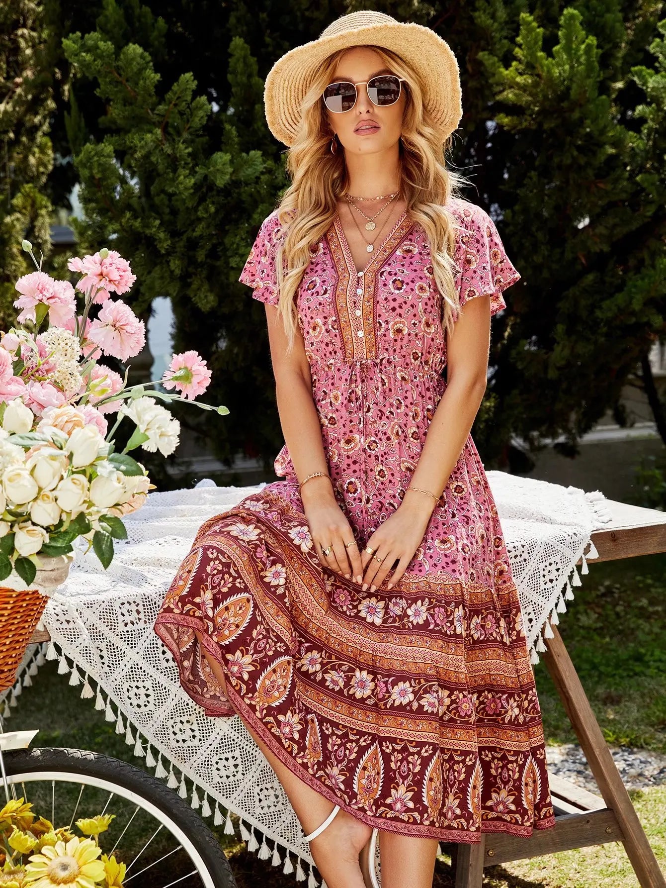 Julia's boho midi dress