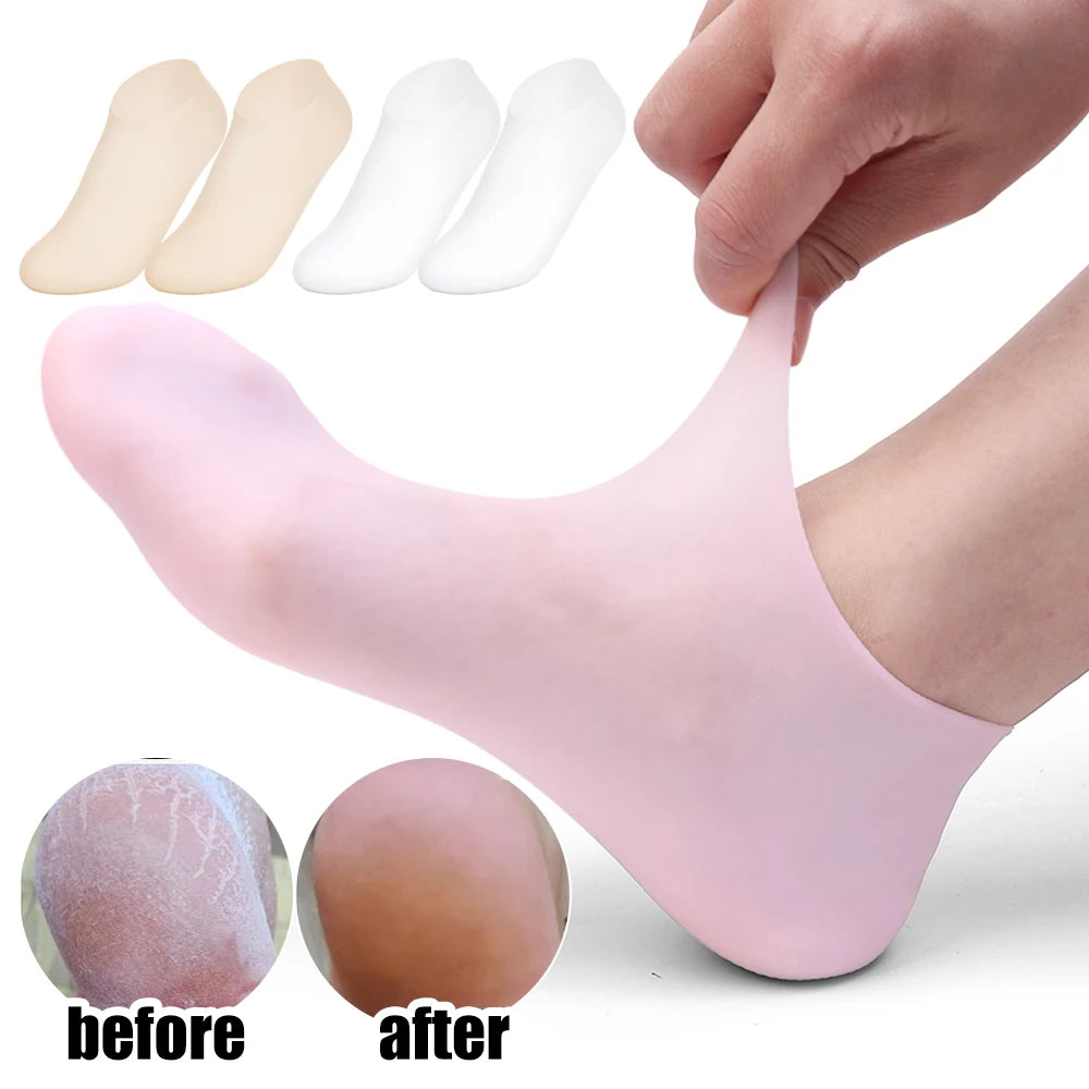 1Pairs Silicone Moisturizing Foot Socks - Foot care Massage Pedicure Socks