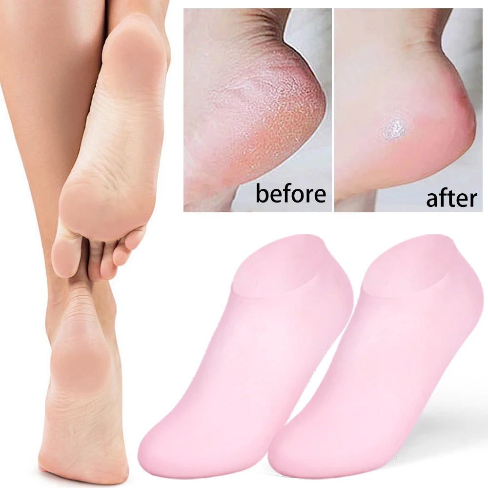 1Pairs Silicone Moisturizing Foot Socks - Foot care Massage Pedicure Socks