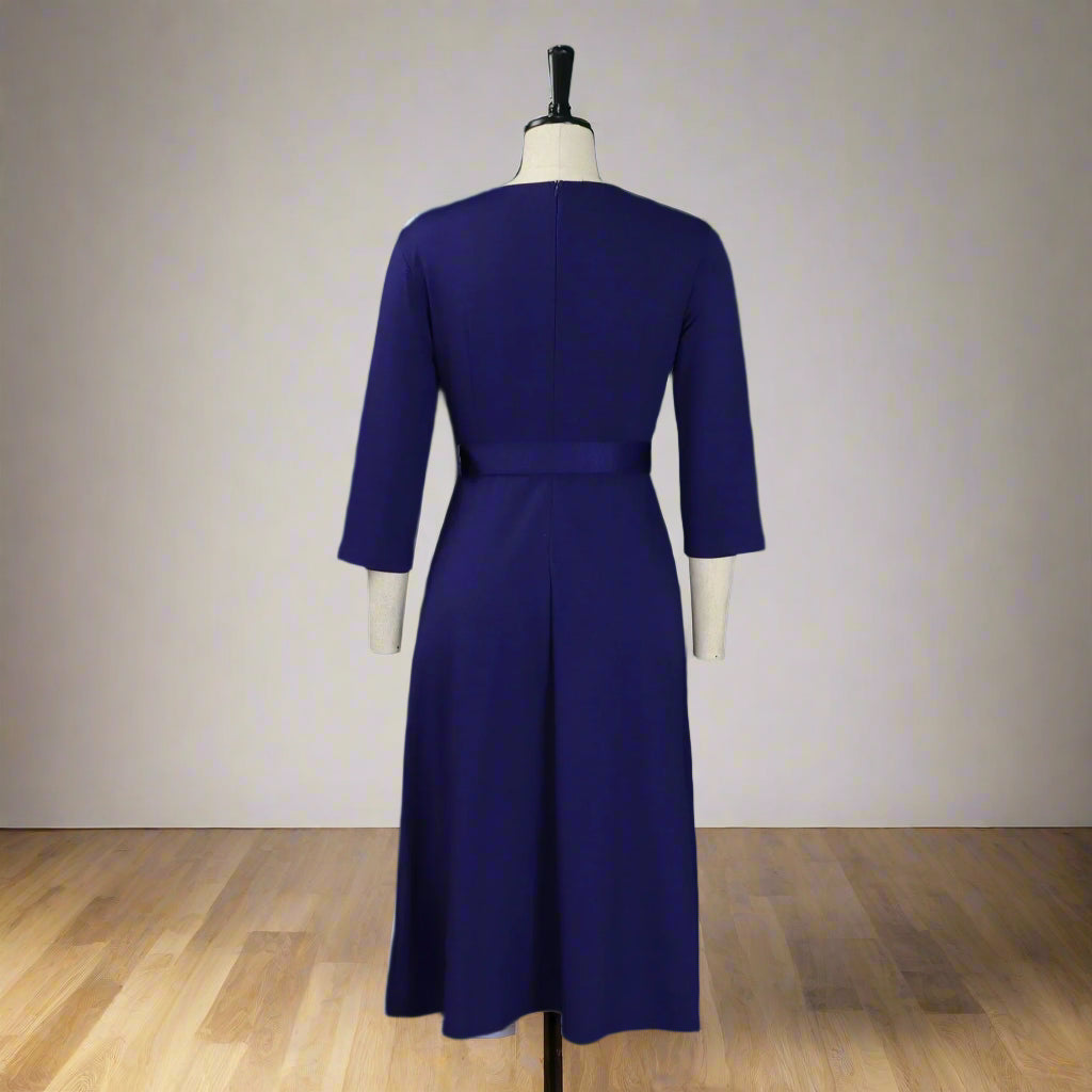 Samantha's Pleated, Trendy, Stylish, Formal, Office style, Sleeves, Midi Dress