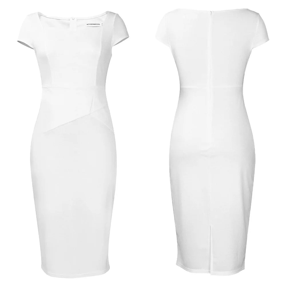 Lillian's Slim Fit, Plus size, Trendy, Fashionable, Office Style, Cap Sleeves, Pencil Dress