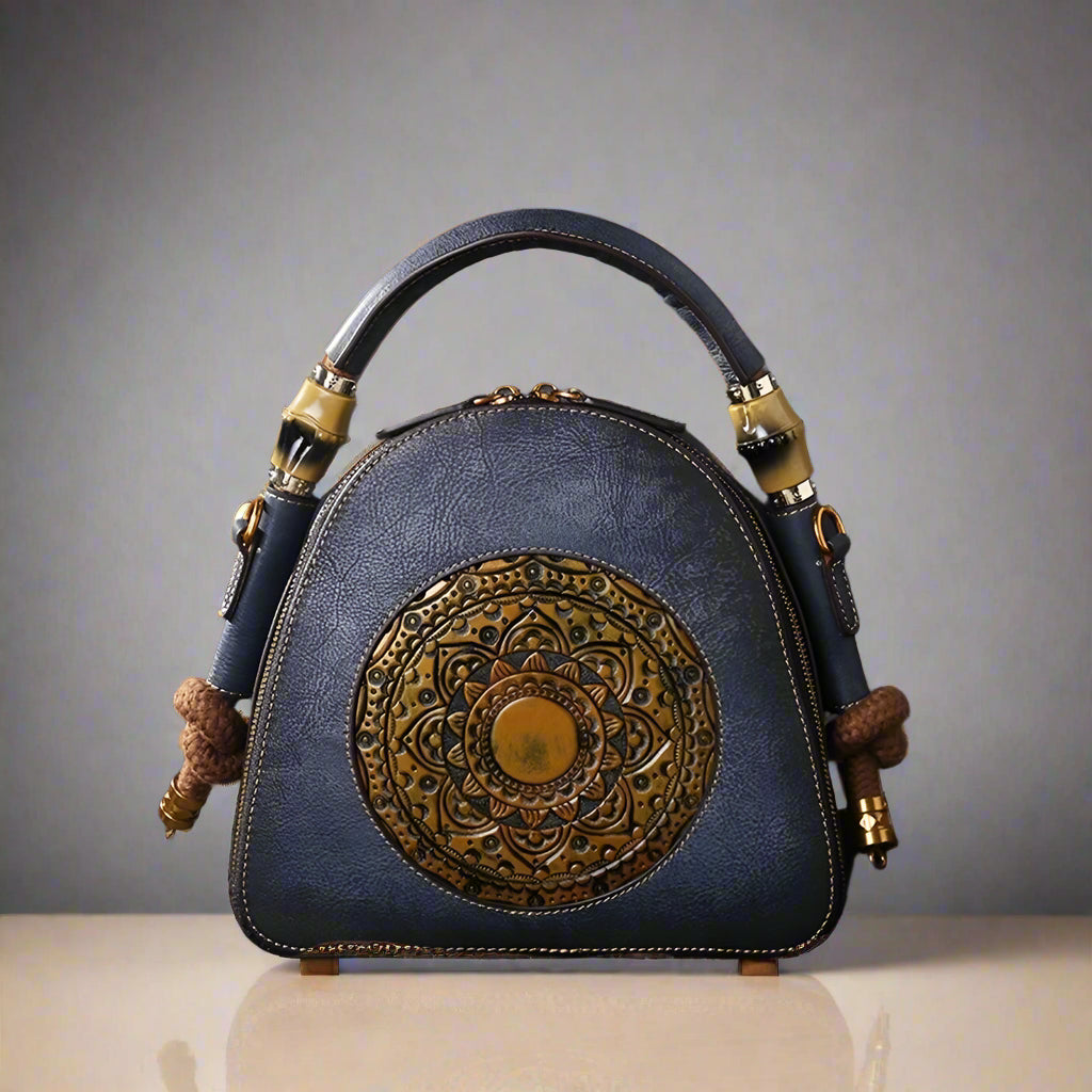 Lura's Retro, Vintage, Genuine Leather, Trendy, Stylish, Handmade, Shoulder Bag