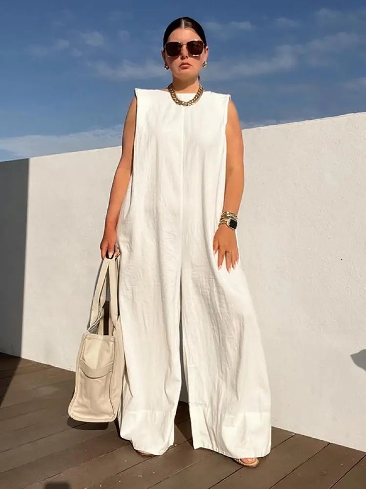 Huda's Loose Long Sleeveless Jumpsuit