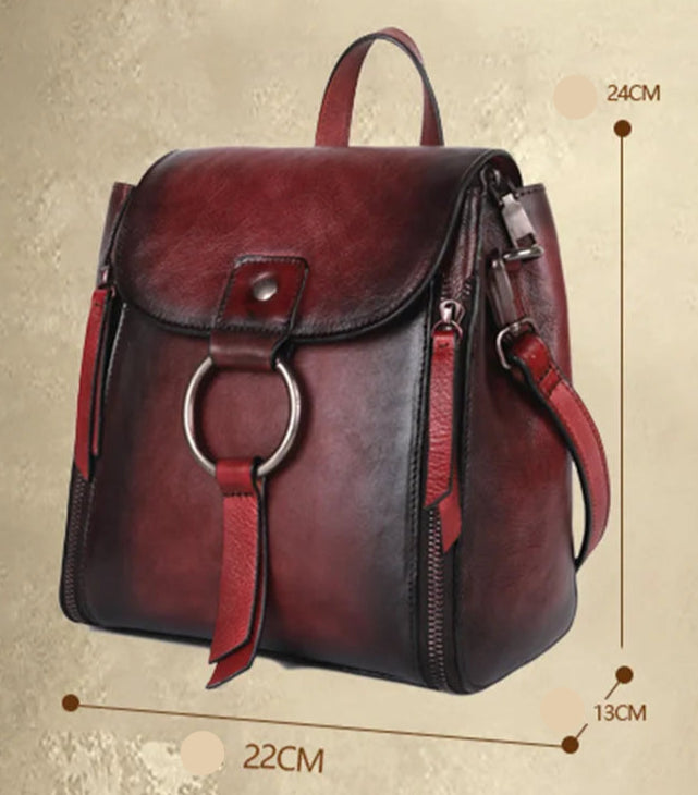 Charlie's Retro, Vintage, Genuine Leather, Trendy, Stylish, Handmade, backpack Bag