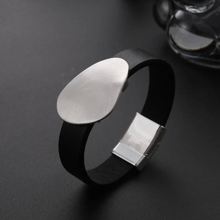 Tania's Trendy, Stylish, Vintage, Minimalist, Magnet Lock, Golden/Silver, Cuff, Bangles Bracelets