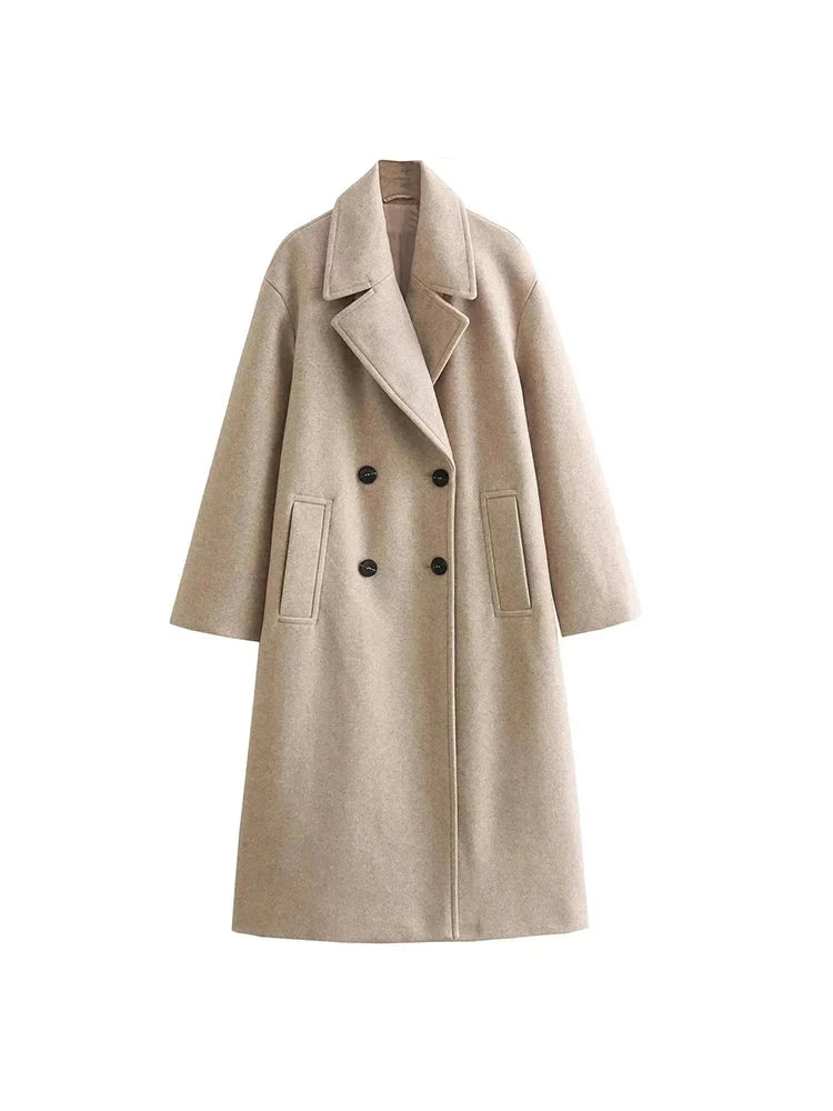 Diana's Woolen Long Coat