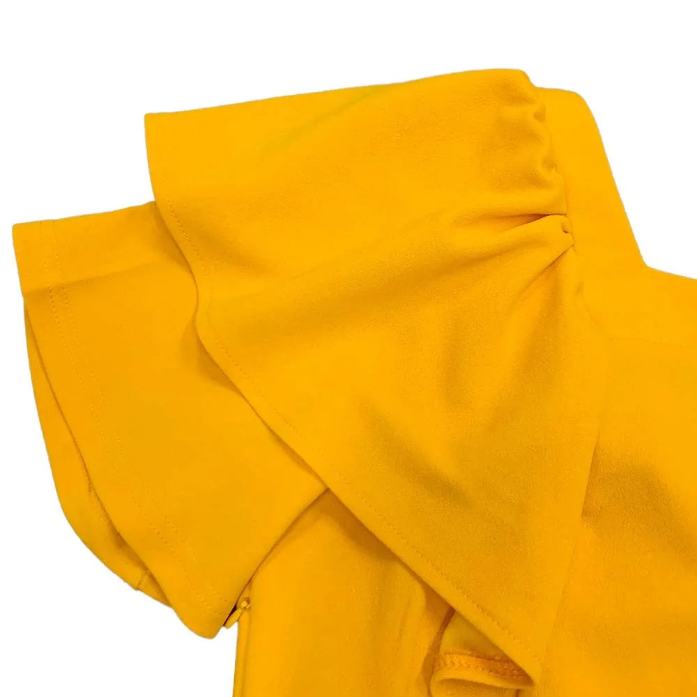 Dana's Pleated, stylish, Trendy, Vintage, Ruffles, short Sleeves, Midi, Office Dress