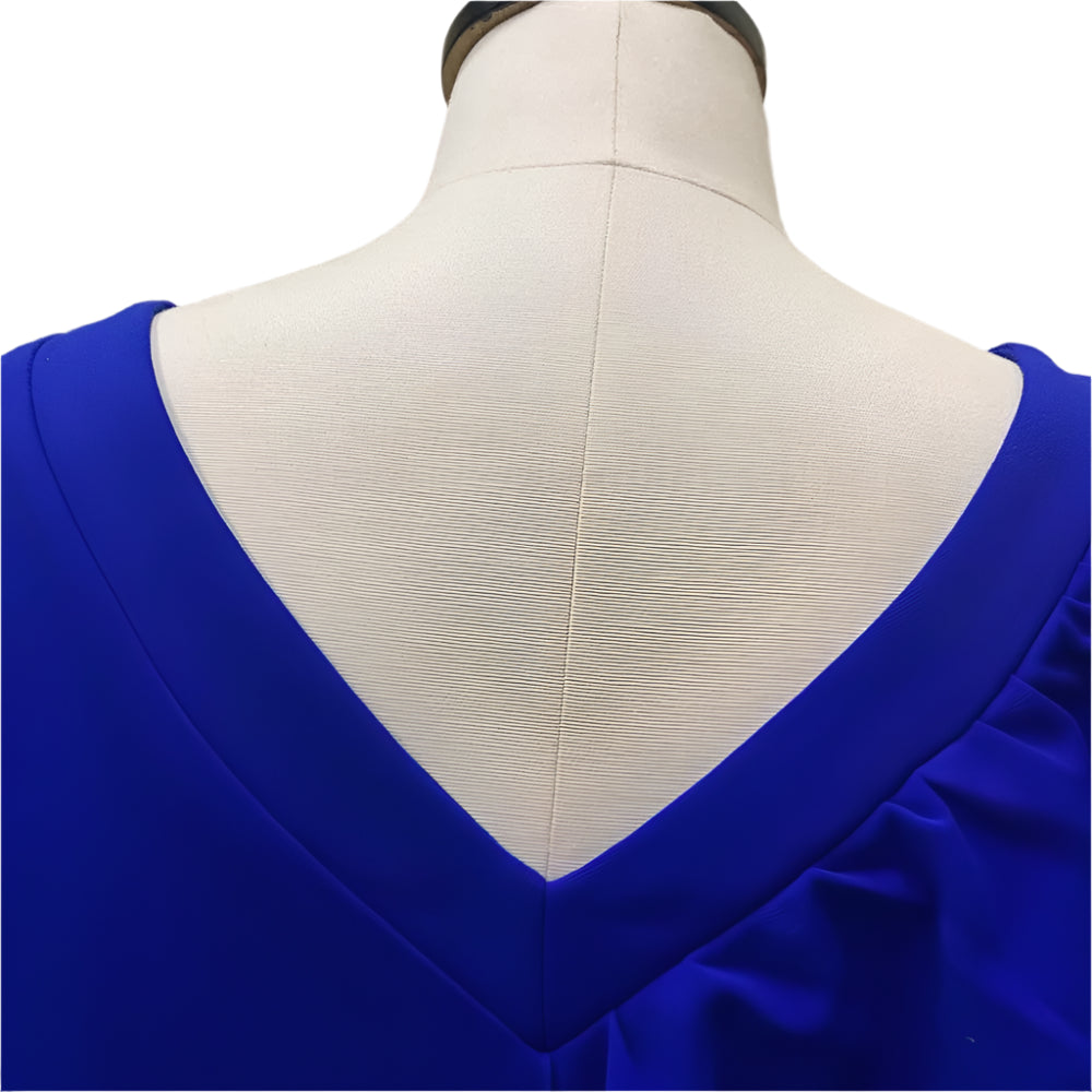 Dana's Pleated, stylish, Trendy, Vintage, Ruffles, short Sleeves, Midi, Office Dress