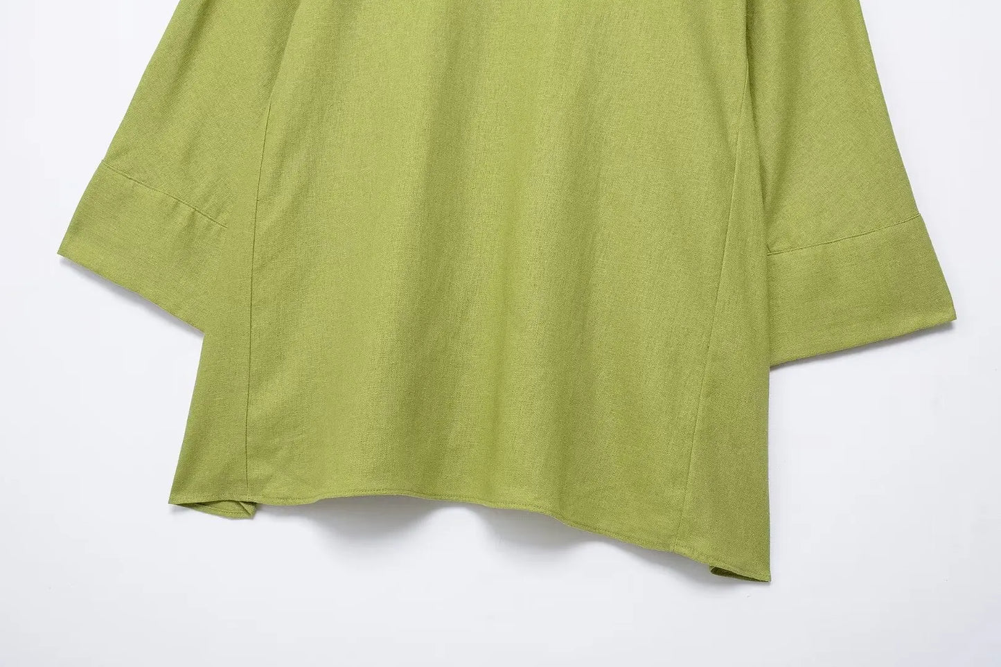 Green shirt on a white background