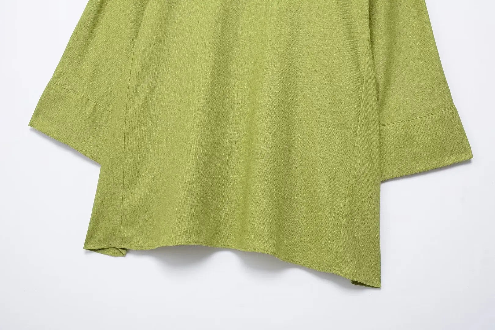 Green shirt on a white background