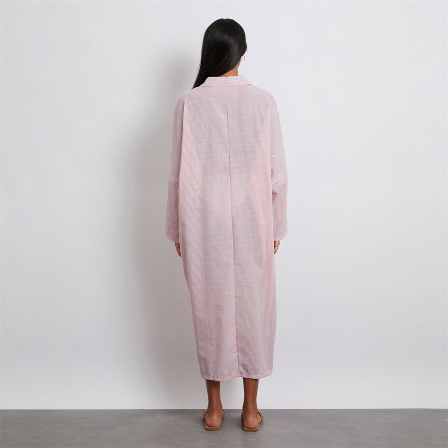 Rosa's Baggy, Loose, Striped, Trendy, Stylish, Boho, Vintage, Long Sleeves, Long Shirt Dress