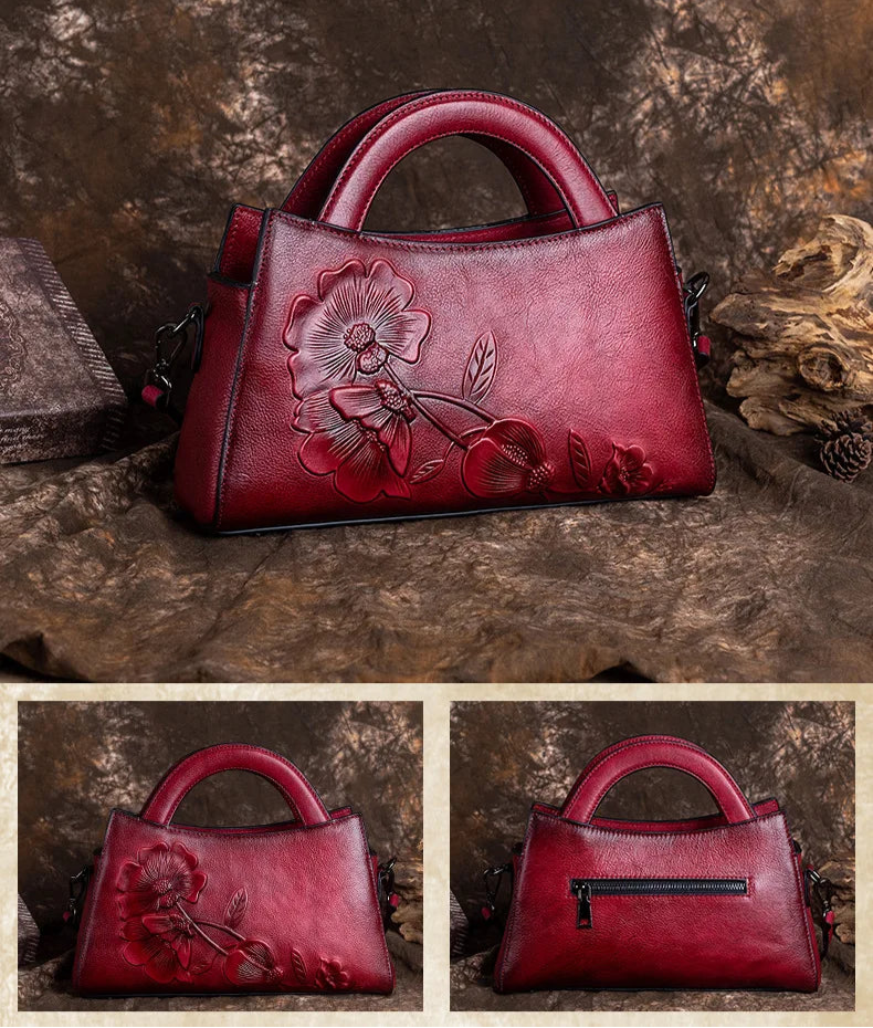 Nelly's Retro, Vintage, Genuine Leather, Trendy, Stylish, Handmade, Shoulder Bag